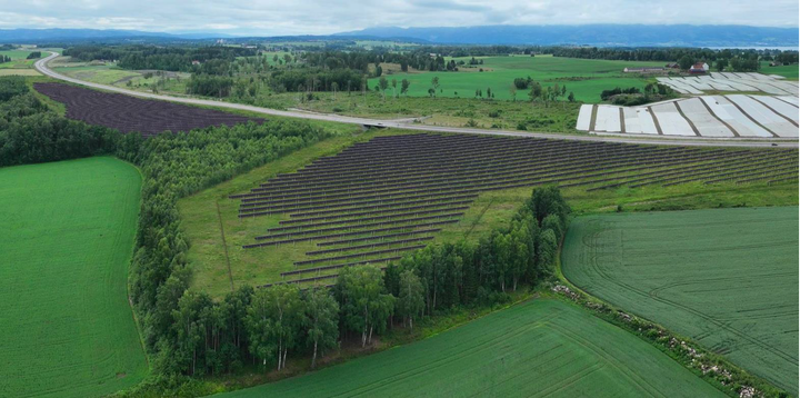 Illustrasjon av Nordvi solkraftverk