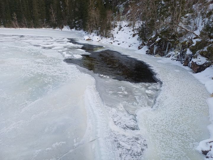 Sandøla i Grong i Nord-Trøndelag 01.02.2026 – Foto: NVE v/Severin Skattum