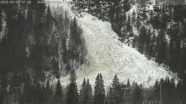 Naturlig utløst skred i Mosjøen 4. mars 2026 (bilde til illustrasjon).