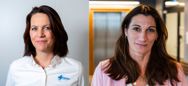 Anita Ellefsen, assisterende generalsekretær og direktør i divisjon behandling, og Camilla Lunde, leder for forebygging i Blå Kors