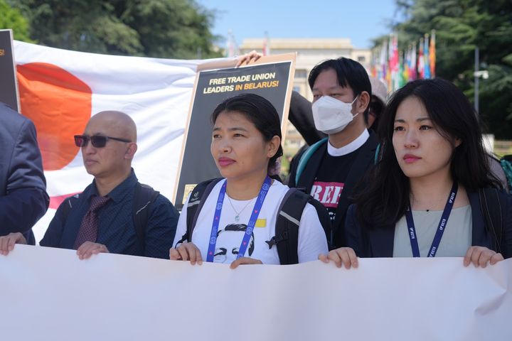 KHAING ZAR AUNG, fagforeningsleder og menneskerettighetsaktivist fra Myanmar, er en av mange gjester på konferansen.