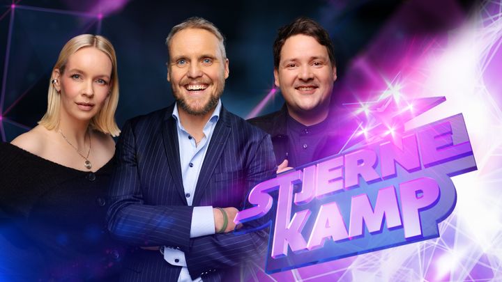 Programleder Stian Staysman Thorbjørnsen og dommerne Christine Dancke og Kristoffer Olsen er klare for sesong 12 av Stjernekamp.