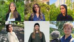 Marisa Elena Olsen (øverst til venstre), Roza Ridha, Anisa Mohamed, Nicole Karin Klatzka (nederst til venstre), Connie Adelina Lunde og Daniil Thorkild Ryvænge er med i årets FleRe-program.