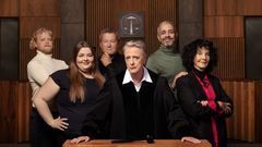 Disse skal være med i den nye NRK-serien «Tiltalt». Øverst fra venstre: Marius Dietrichson, Berit Reiss-Andersen og Siri Ross Wessel. Nederst fra venstre: Yousef Hadaoui, Anine Olsen, Unni Lindell, Gaute Berg Næss og Bjarne Brøndbo