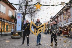 Musikksjef i MGP Tarjei Strøm, ordfører på Lillehammer Hans Olav Sundfør og prosjektleder for MGP Mads Tørklep.