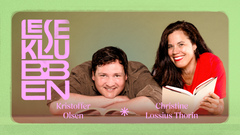 Kristoffer Olsen og Christine Lossius Thorin får besøk av Fredrik Solvang.