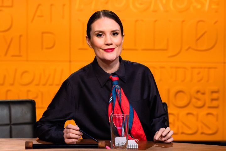 Isalill Kolpus i Nytt på nytt-studioet