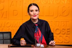 Isalill Kolpus i Nytt på nytt-studioet