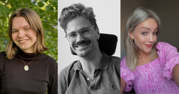 Fra venstre: Anna Vetaas Sjøtun, Alexander Lunde Petersen og Mathea Norberg Lindstad.