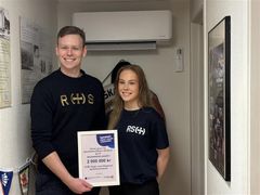 Fv: Torstein Enger og Thea Nybø Andresen, Hovedinstruktør Trygg i vann Stavanger.