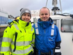 Prisvinner Vegard Hide med samboer Elselill Bjåstad.