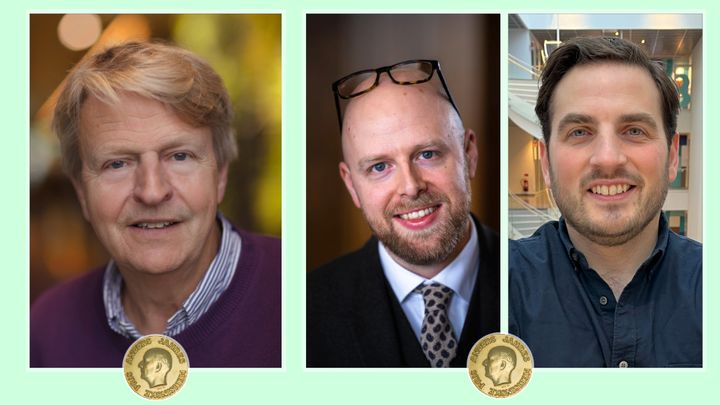 Årets prisvinnere: Professor Sten Eirik Wælgaard Jacobsen, Dr. Thomas McWilliams og Dr. William Nyberg.