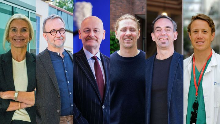 Årets prisvinnere: Anne Simonsen, Marius Timmann Mjaaland, Are Raklev, Anders Kvellestad, Malcolm Langford og Peder Langeland Myhre.