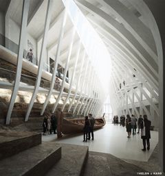 Vest-Agder-museets nye museumsbygg på Odderøya. Render: Helen&Hard
