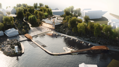 Vest-Agder-museets nye museumsbygg på Odderøya. Render: Helen&Hard