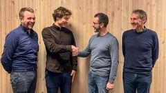 Skanska og Grand Fiære Utvikling starter bygging av byggetrinn 2 i Grand Fiære-prosjektet i Molde. F.v: Arne Lundvang (distriktssjef Skanska), Petter Vågsæter (prosjektleder Grand Fiære Utvikling), Alexander Ytterland (prosjektleder Skanska) og Bernt Ove Vågsæter (daglig leder Grand Fiære Utvikling).