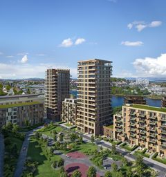 Skissetegning som viser det nye boligprosjektet Sytten i Stavanger