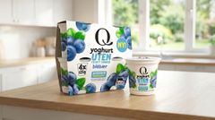 Q Yoghurt UTEN-serien får et nytt tilskudd med blåbær i en praktisk 4-pakning.