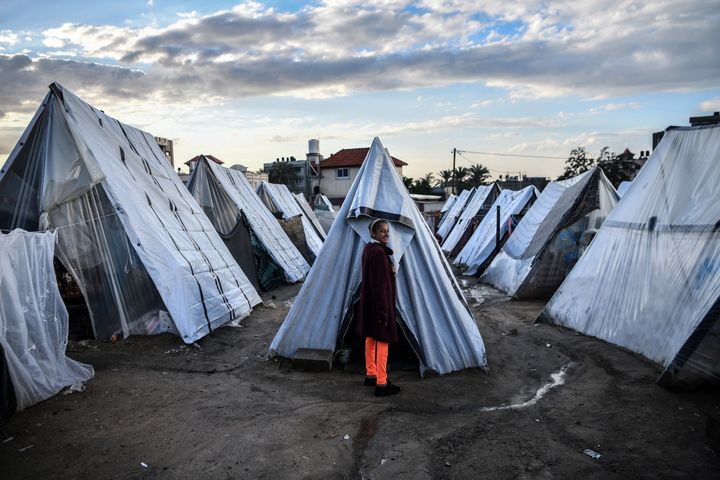 Bilde fra en flyktningleir i Rafah, Gaza. Foto: Tdh / Abed Zagout.