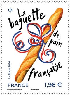 Det franske postvesenet har gitt ut et duftfrimerke for å feire den verdenskjente bagetten. Foto: La Poste