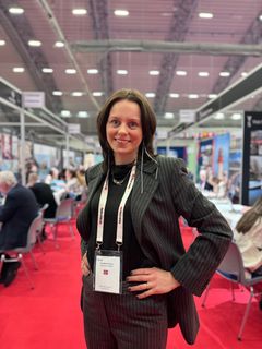 Bilde av Aase Marthe J. Horrigmo, direktør for reiseliv i Innovasjon Norge, på Norwegian Travel Workshop 2025 i Bodø.