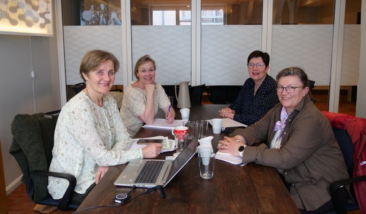 Juryen bak «Årets kvinnelige melkebonde» har valgt ut ni delfinalister blant over 260 nominasjoner fra hele landet. Fra venstre: Ida Berg Hauge, Annechen Bahr Bugge, Anne  Irene Myhr og Elisabeth Irgens Hokstad.