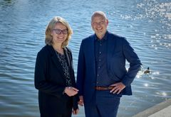 Esther Bosman, Global Direktør Vann i Rambøll og Ole Fritz Adeler, tidligere administrenede direktør Envidan, nå Direktør for Vann i Norden i Rambøll