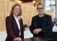 Styreleder ved Den Norske Opera & Ballett Sarah C.J. Willand og påtroppende administrerende direktør Lars Petter Hagen